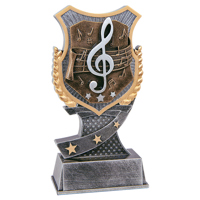 Music Resin Trophy award in 2 sizes with free engraving!