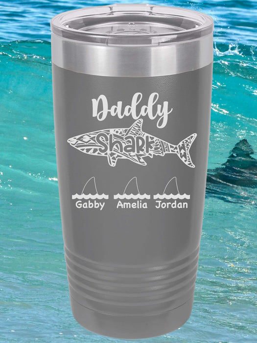 Daddy Shark Personalized Tumbler
