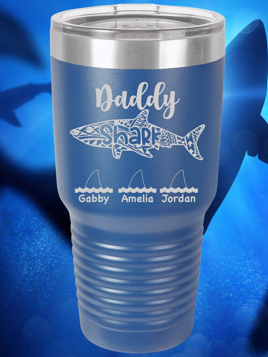Daddy Shark Personalized Tumbler