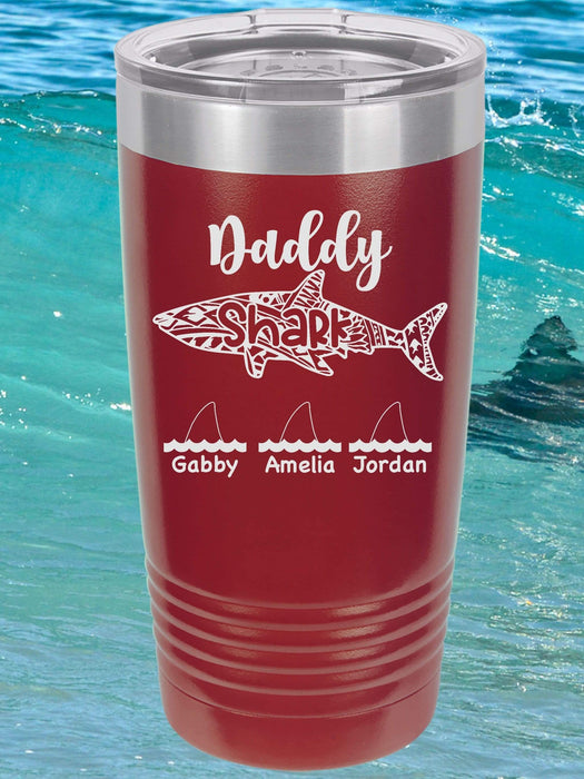 Daddy Shark Personalized Tumbler
