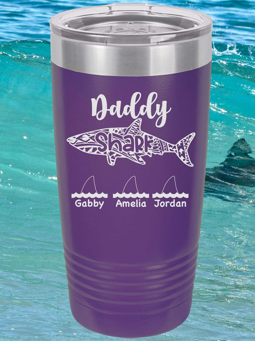 Daddy Shark Personalized Tumbler