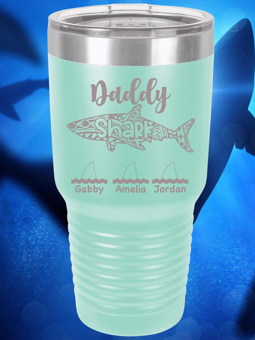 Daddy Shark Personalized Tumbler