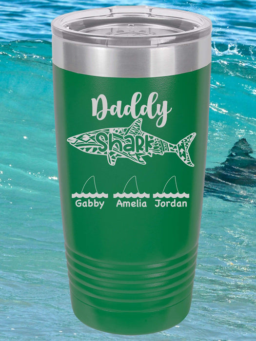Daddy Shark Personalized Tumbler