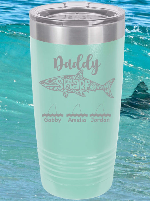 Daddy Shark Personalized Tumbler