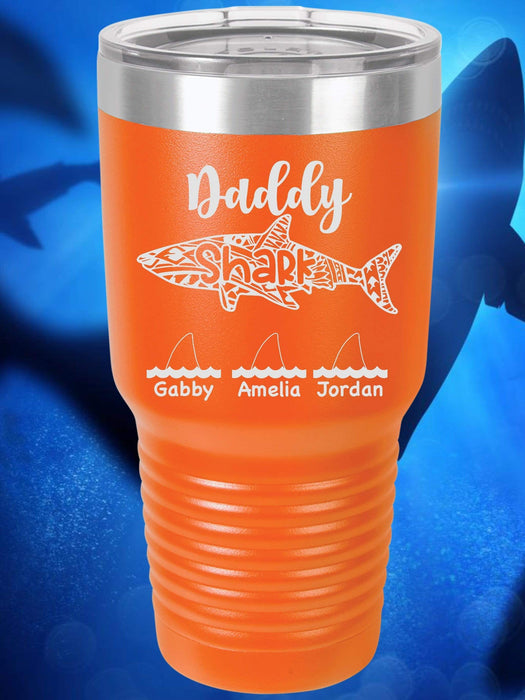 Daddy Shark Personalized Tumbler