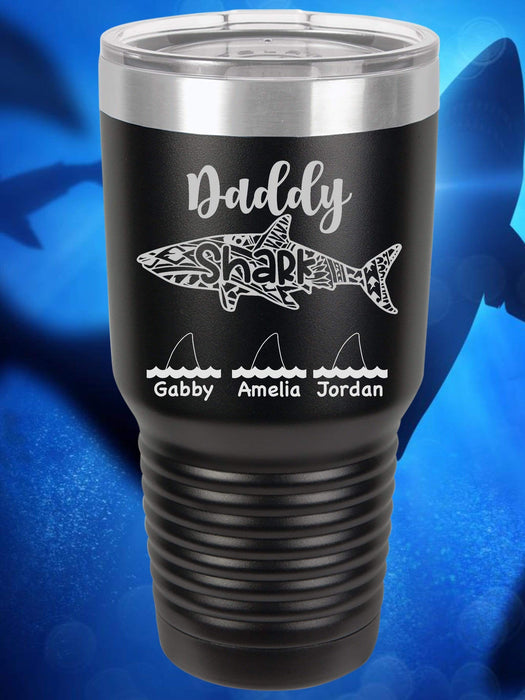 Daddy Shark Personalized Tumbler
