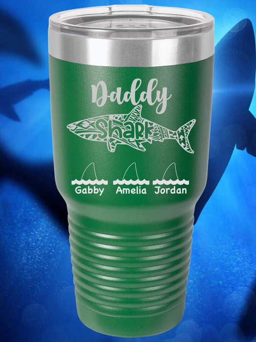 Daddy Shark Personalized Tumbler