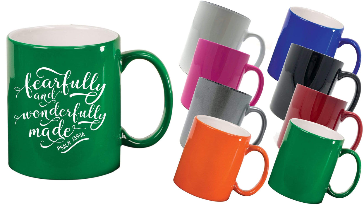 Fearfully and Wonderfully Made, Psalm 139:14 - 11 ounce Inspirational Coffee Mug