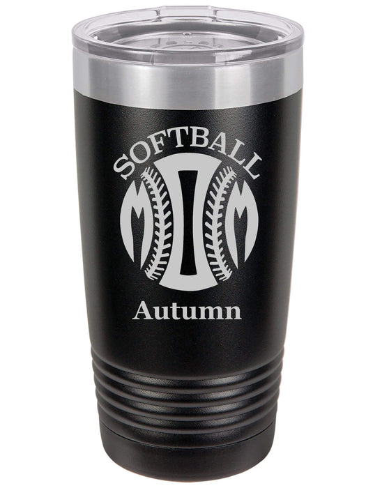 Softball Mom Personalized Tumbler (Style 1)