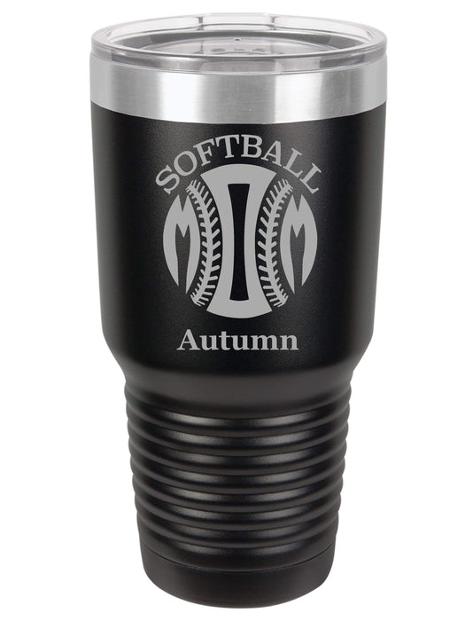Softball Mom Personalized Tumbler (Style 1)