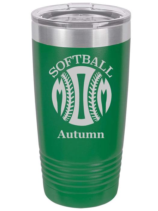 Softball Mom Personalized Tumbler (Style 1)