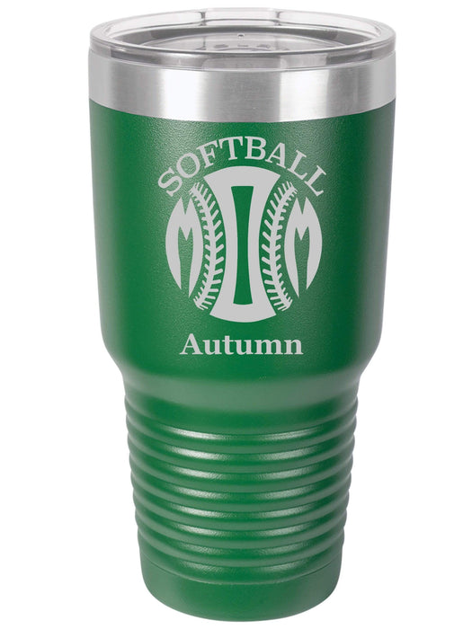 Softball Mom Personalized Tumbler (Style 1)