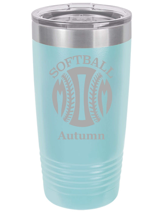 Softball Mom Personalized Tumbler (Style 1)