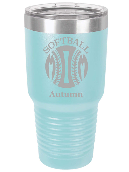 Softball Mom Personalized Tumbler (Style 1)