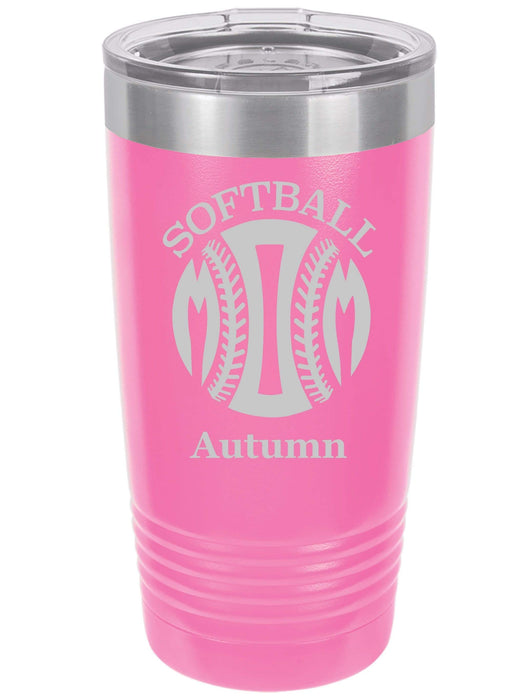 Softball Mom Personalized Tumbler (Style 1)