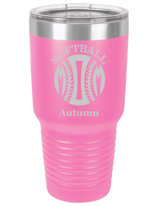 Softball Mom Personalized Tumbler (Style 1)