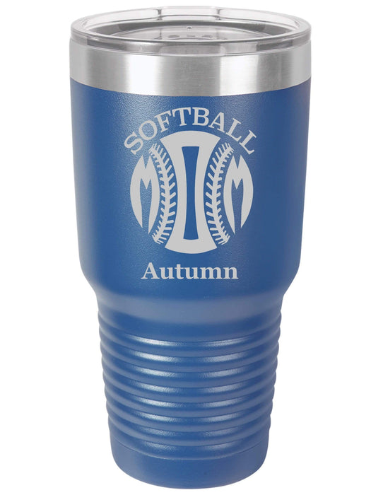 Softball Mom Personalized Tumbler (Style 1)