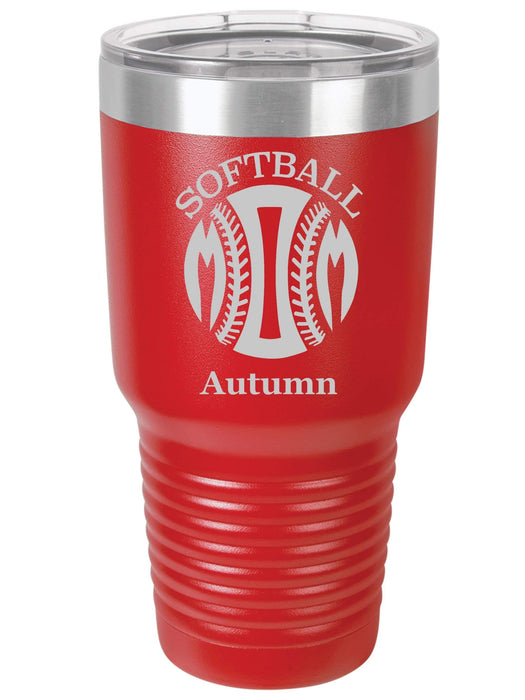 Softball Mom Personalized Tumbler (Style 1)