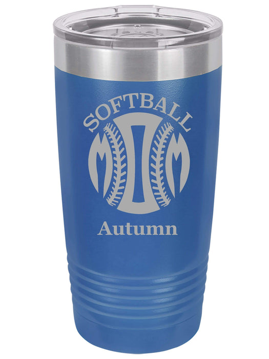 Softball Mom Personalized Tumbler (Style 1)