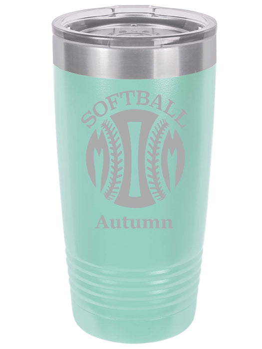 Softball Mom Personalized Tumbler (Style 1)