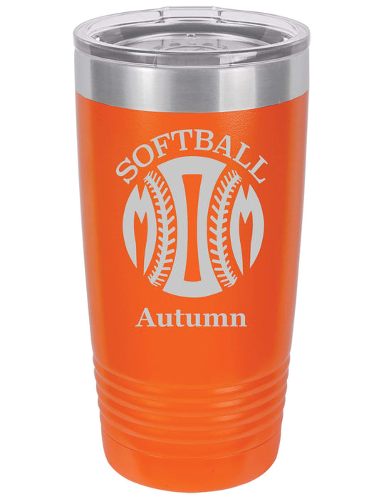 Softball Mom Personalized Tumbler (Style 1)