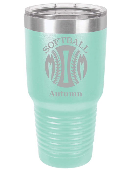 Softball Mom Personalized Tumbler (Style 1)