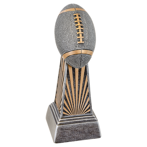 Resin Football Trophy award.  Free custom engraved plate included!
