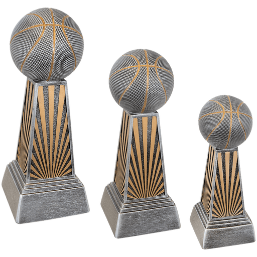 Resin Basketball Trophy in 3 sizes with free custom engraved plate