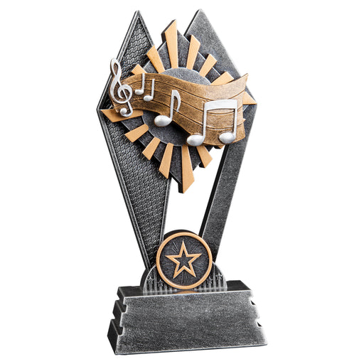 Music Resin Trophy award in 2 sizes with free engraving!