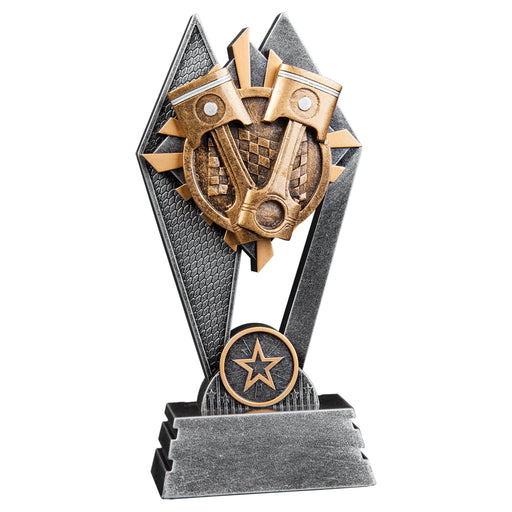 Racing Resin Trophy award in 2 sizes with free engraving!