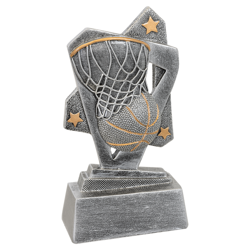 Basketball Resin Trophy in 2 sized with free engraved plate