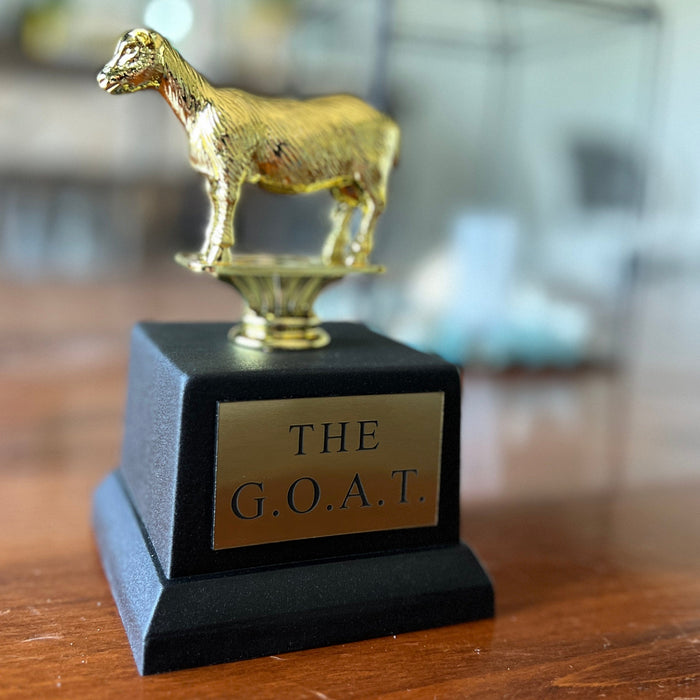 Griffco Supply The Goat Trophy - G.O.A.T Greatest of All Time Trophy, Funny Trophy for Boss, Coworker, Friend