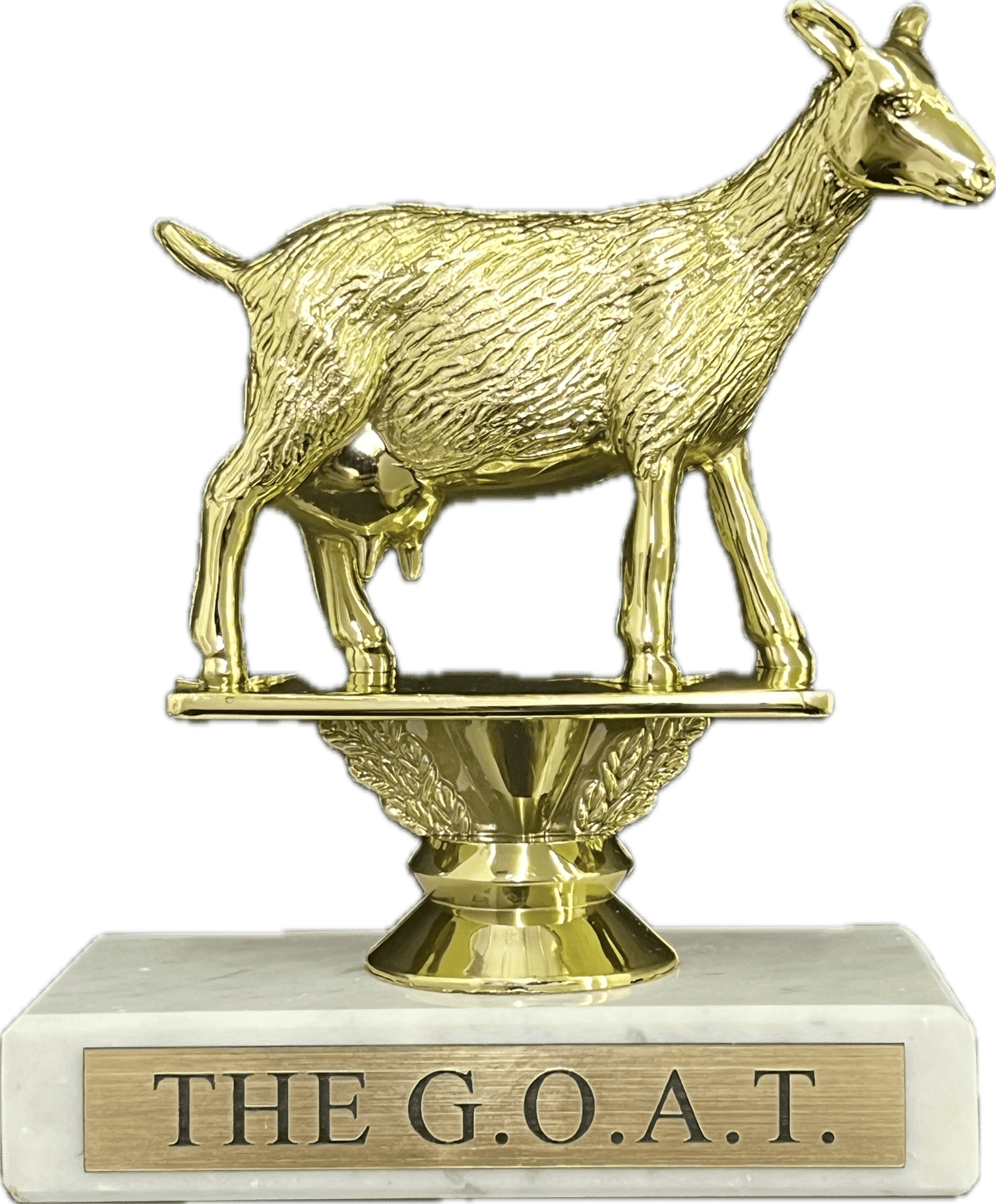 The Goat Trophy - G.O.A.T Greatest of All Time Trophy with Marble