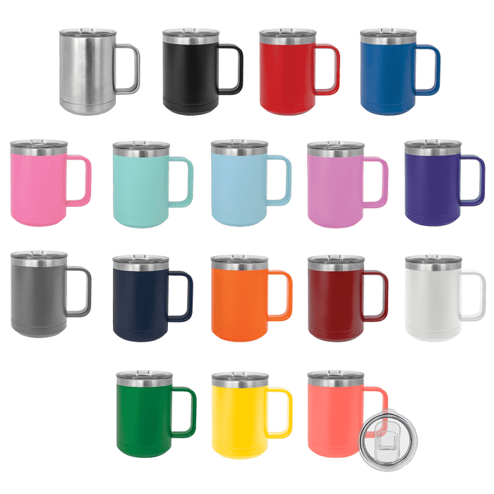 15 oz. Vacuum Insulated Stainless Steel Coffee Mug with Lid