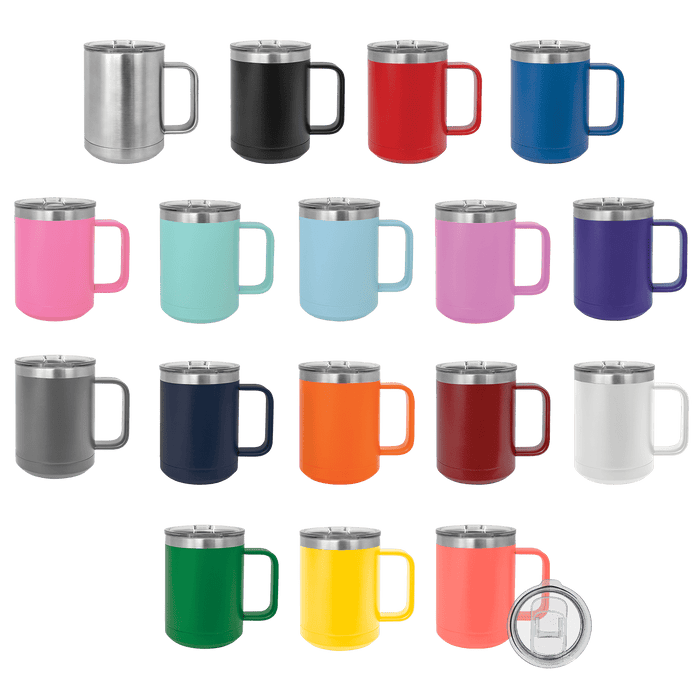 15 oz. Vacuum Insulated Stainless Steel Coffee Mug with Lid