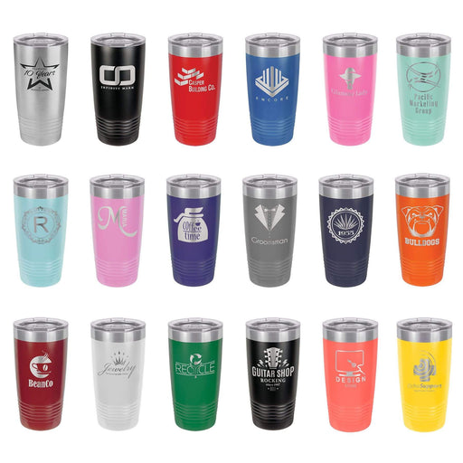 20 oz. Double Wall Vacuum Insulated Custom Tumbler with Lid - Engraved