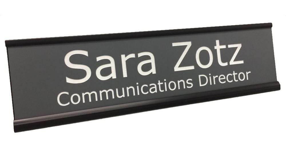 Name Plate With Holder - 2x8