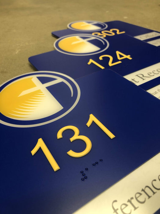 All Custom Design ADA Compliant Braille Sign