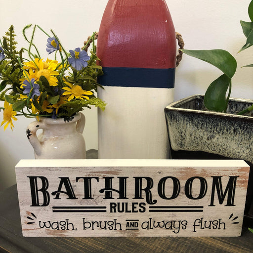 Bathroom Rules Funny Bathroom Sign