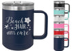 Beach Hair Don't Care 15 ounce Insulated Stainless Steel Coffee Mug