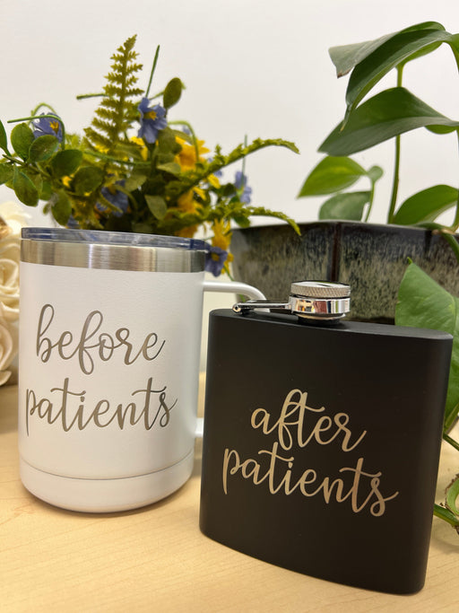 Before Patients After Patients - 15 oz Coffee Mug and 6 oz Flask Set