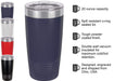 Born to Fish Forced to Work 20 ounce Insulated Drink Tumbler