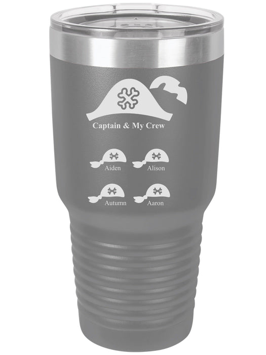 Captain & My Crew Personalized Tumbler