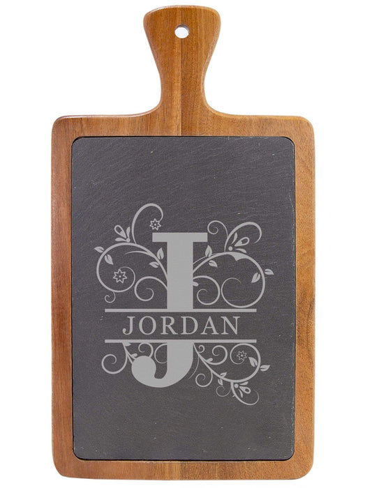 Custom Logo Acacia Wood & Slate Personalized Cutting Board