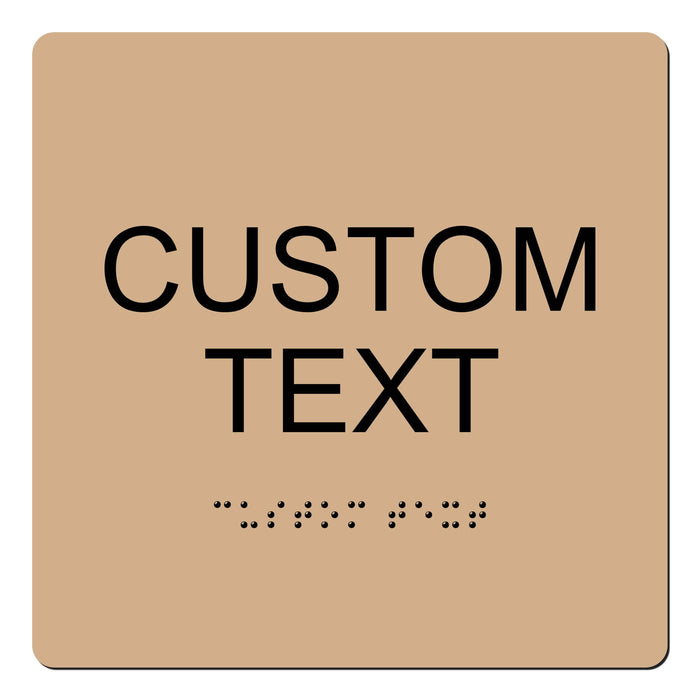 Custom Text ADA Braille Sign 6" x 6"
