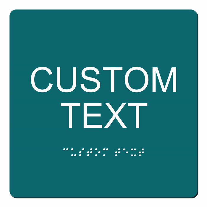 Custom Text ADA Braille Sign 6" x 6"