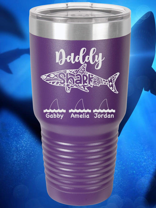 Daddy Shark Personalized Tumbler