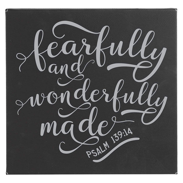 Fearfully and Wonderfully Made Leatherette Wall Hanging