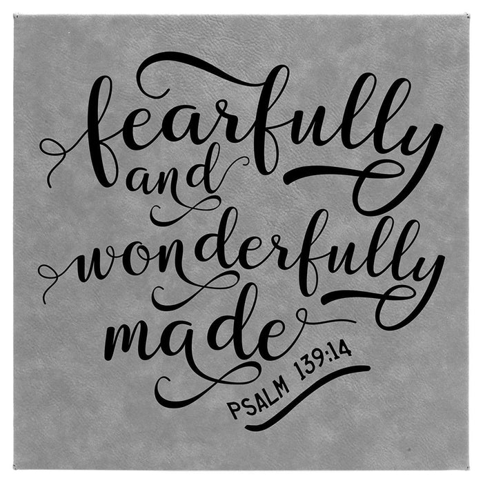 Fearfully and Wonderfully Made Leatherette Wall Hanging