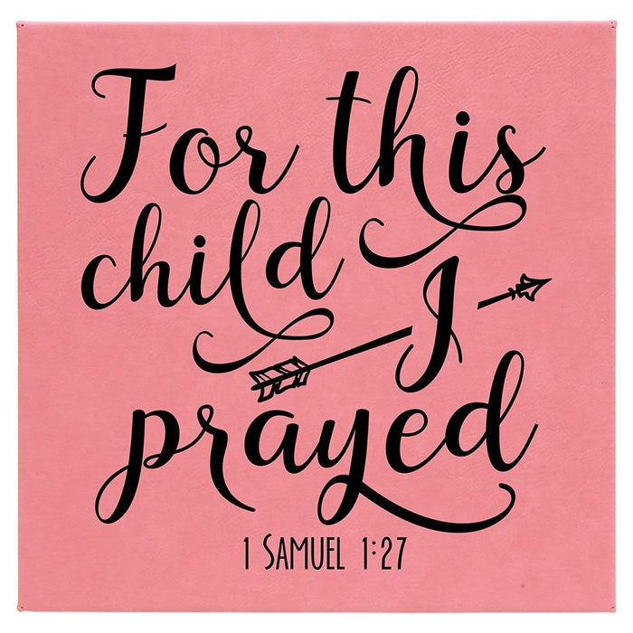 For This Child I Prayed Leatherette Wall Hanging